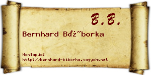 Bernhard Bíborka névjegykártya