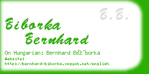 biborka bernhard business card